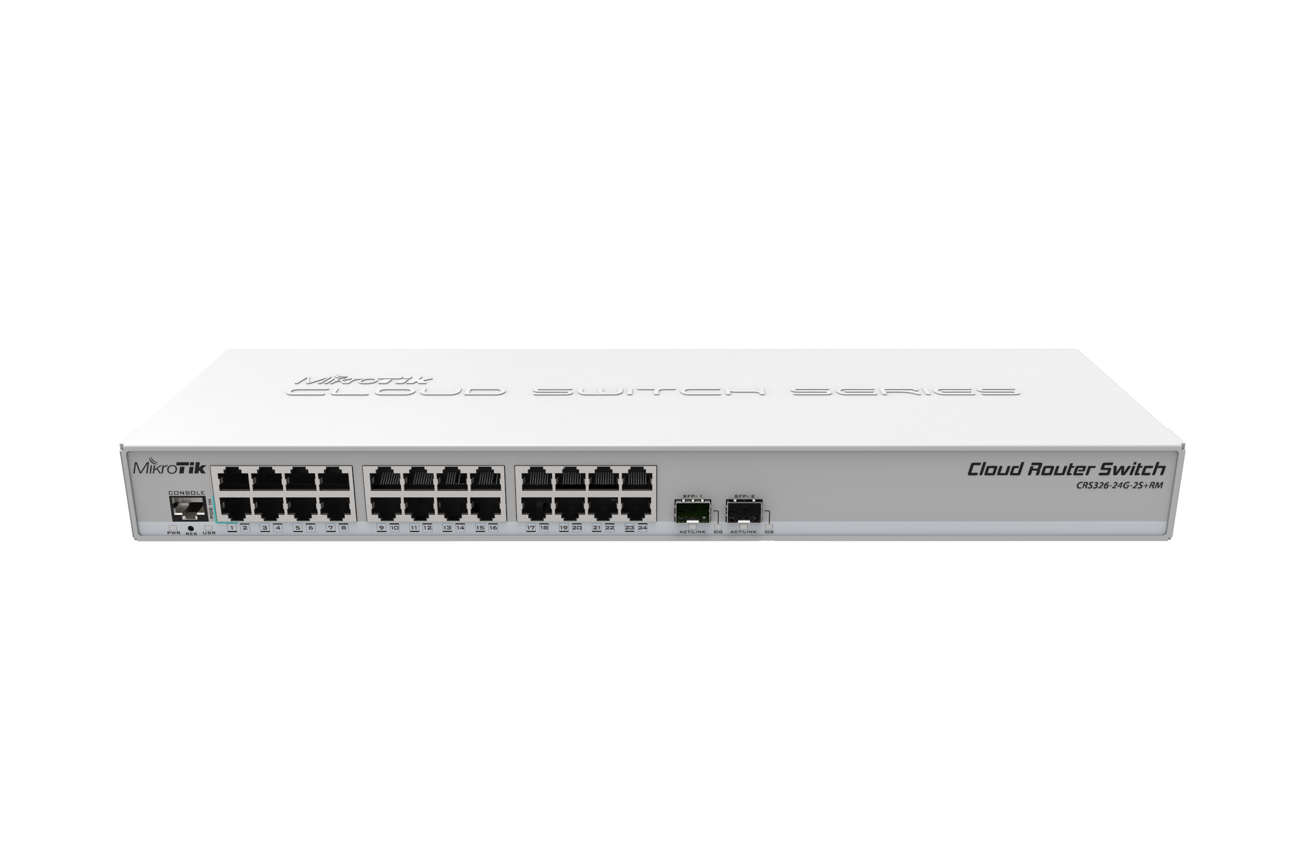Переключатель MikroTik CRS326-24G-2S+RM