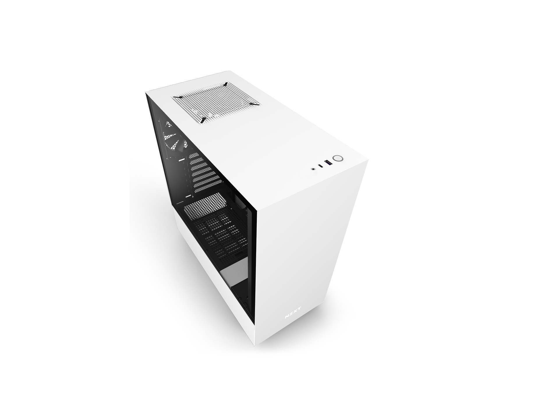 Компьютерный корпус MidiTower MITX без блока питания Белый/Черный H510 NZXT