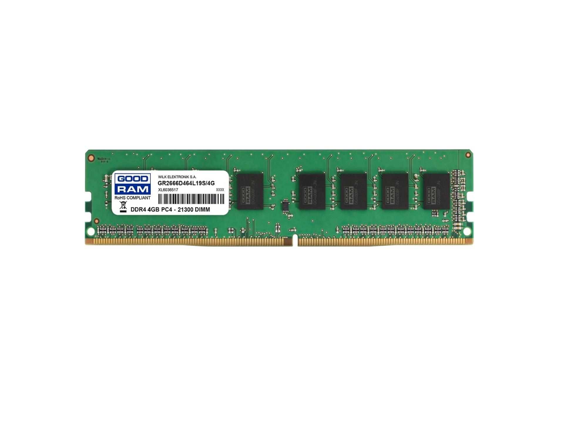 Память DDR4 4 ГБ GoodRam 2666MHz GR2666D464L19S/4G