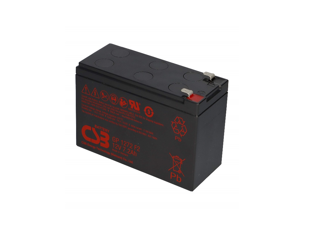 Аккумулятор 12В 7,2А CSB GP1272 F2