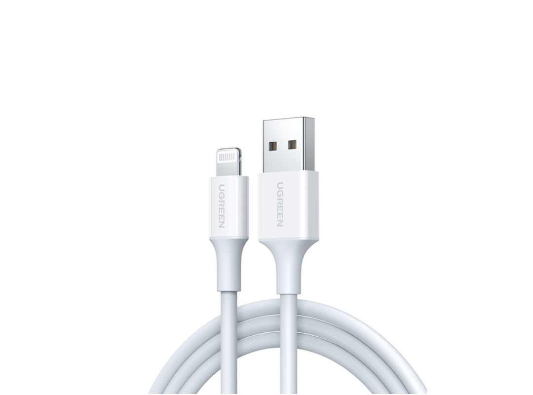 Кабель UGREEN US155 80315 USB-A Male 1,5 м (белый)