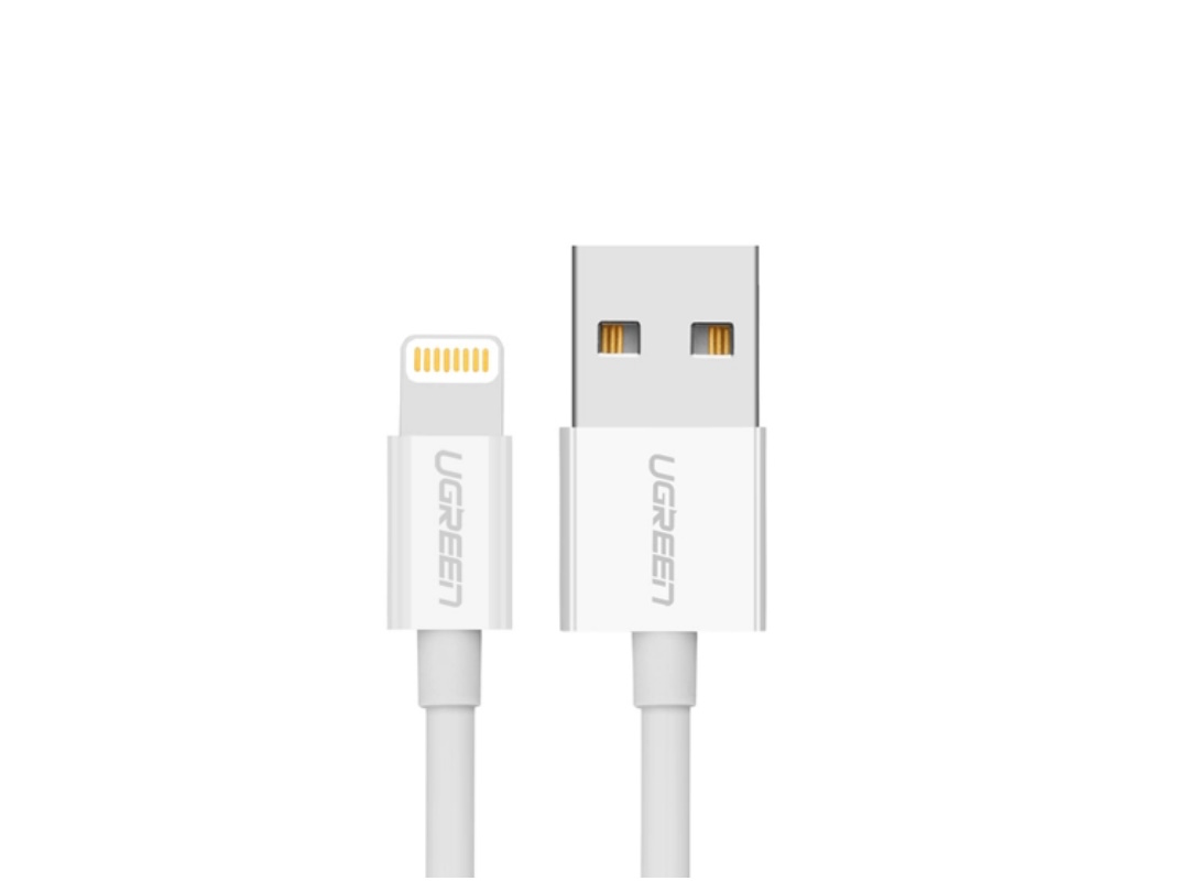 Кабель UGREEN US155 20730 USB-A «папа», 2 м (белый)