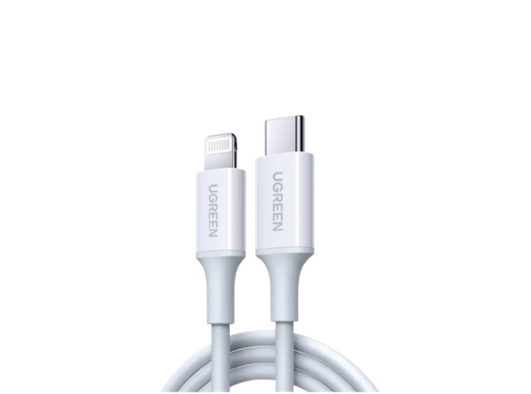 Кабель US171 10493 UGREEN USB-C на Lightning M/M 1 м (белый)