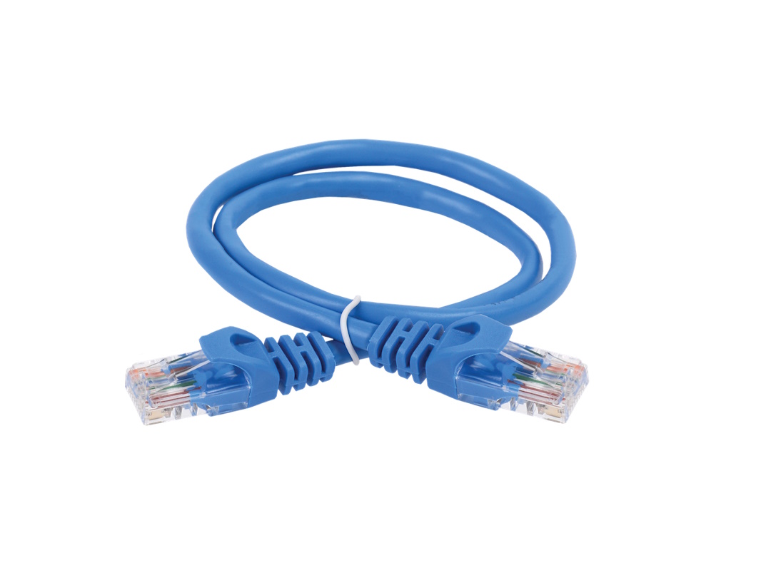 Сетевой кабель с клеммой ITK 0,5м PC03-C5EU-05M Синий