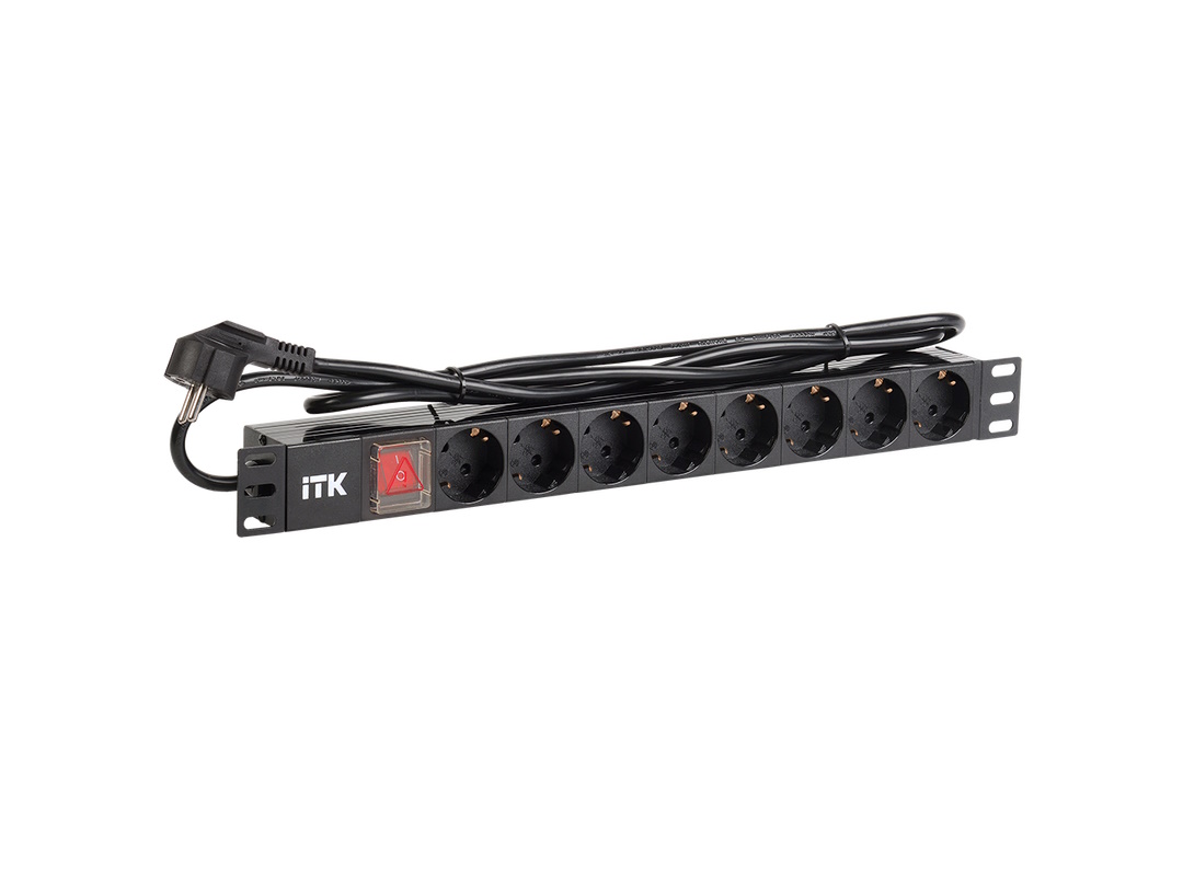Розетка PDU ITK 1U 2M 8E PH12-8D1-P
