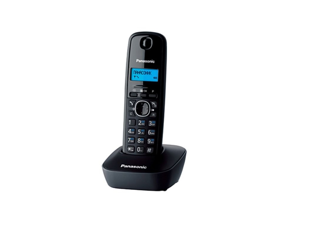 Беспроводной телефон PANASONIC KX-TG1611UAH черный