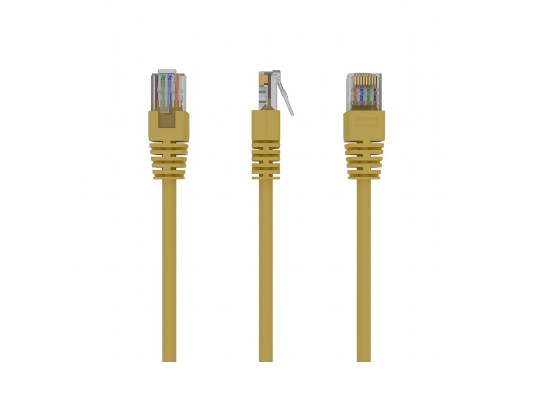 Сетевой кабель с клеммой Gembird Cate5U 1,5м Желтый UTP PP12-1,5M/Y