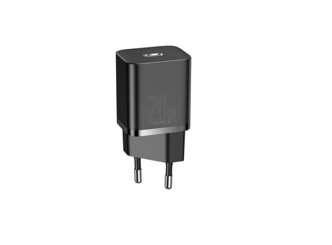 Быстрое зарядное устройство Baseus Super Si 1C 20 Вт, ЕС, черный (CCSUP-B01)