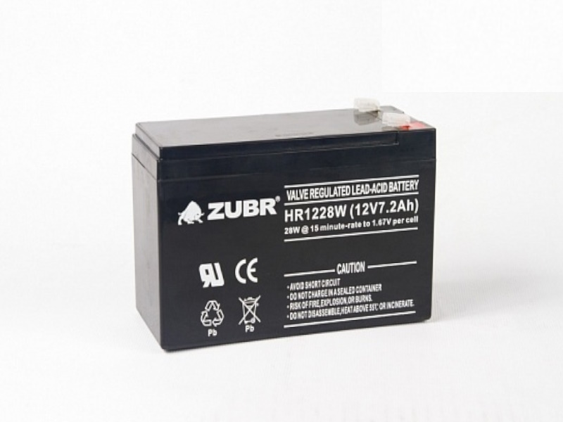 Аккумулятор 12В 7,2А Зубр HR1228W F2