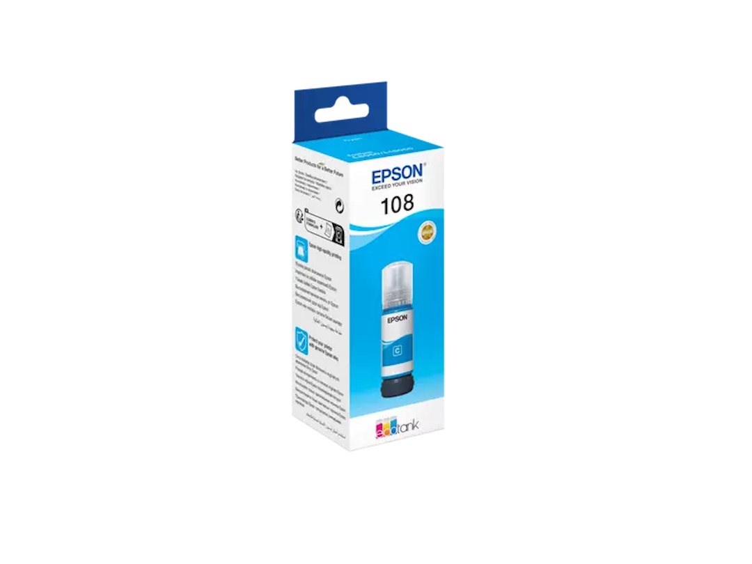 Чернила Epson T108 Cyan