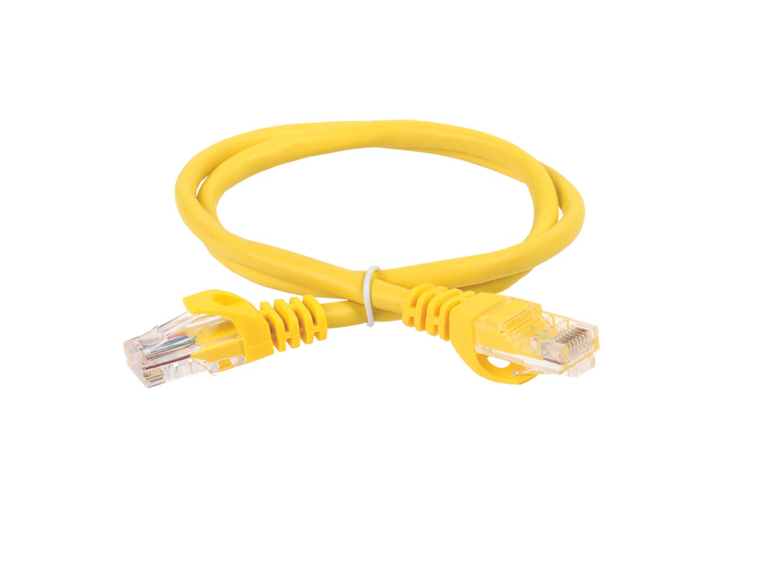 Сетевой кабель с клеммой ITK 0,5м PC05-C5EU-05M Желтый