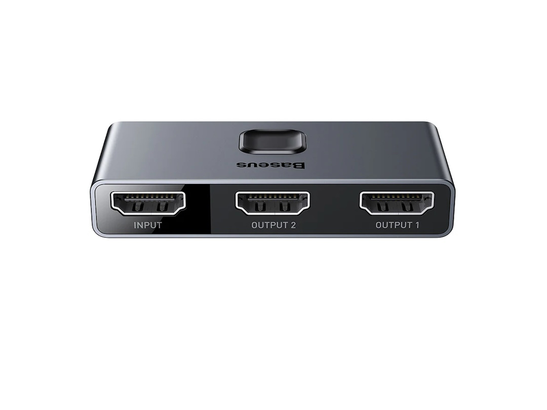 Разветвитель Baseus Matrix HDMI (2-в-1 или 1-в-2), цвет «серый космос» CAHUB-BC0G