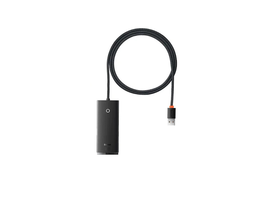 Док-станция Baseus Lite Series, 4-портовый концентратор USB-A, 1 м, черный WKQX030101
