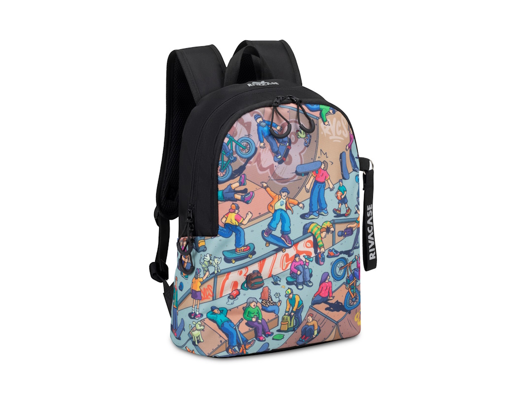 Рюкзак Rivacase 5420 черный Agora Urban Print 12л