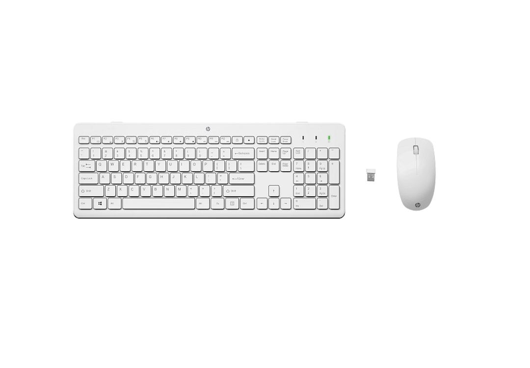 Клавиатура и мышь HP 230 WL Combo, белый 3L1F0AA
