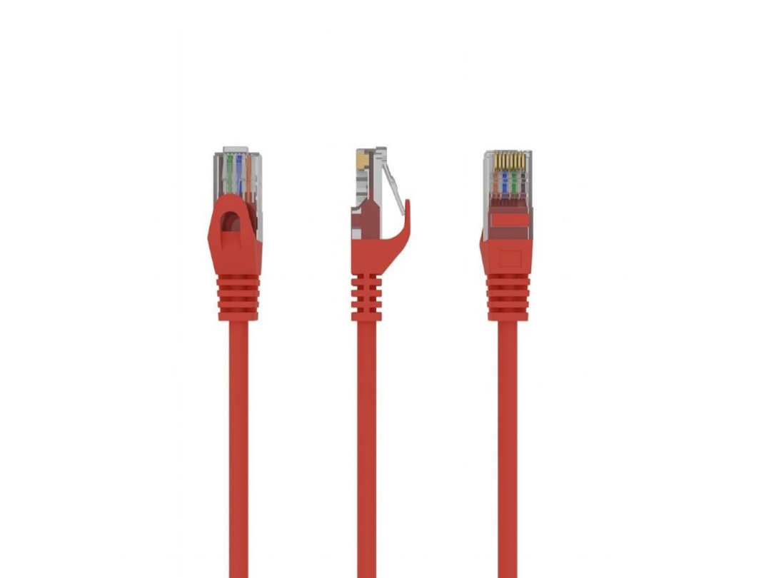Кабель с клеммой Gembird Cate6 UTP 3м PP6U-3M/R Красный