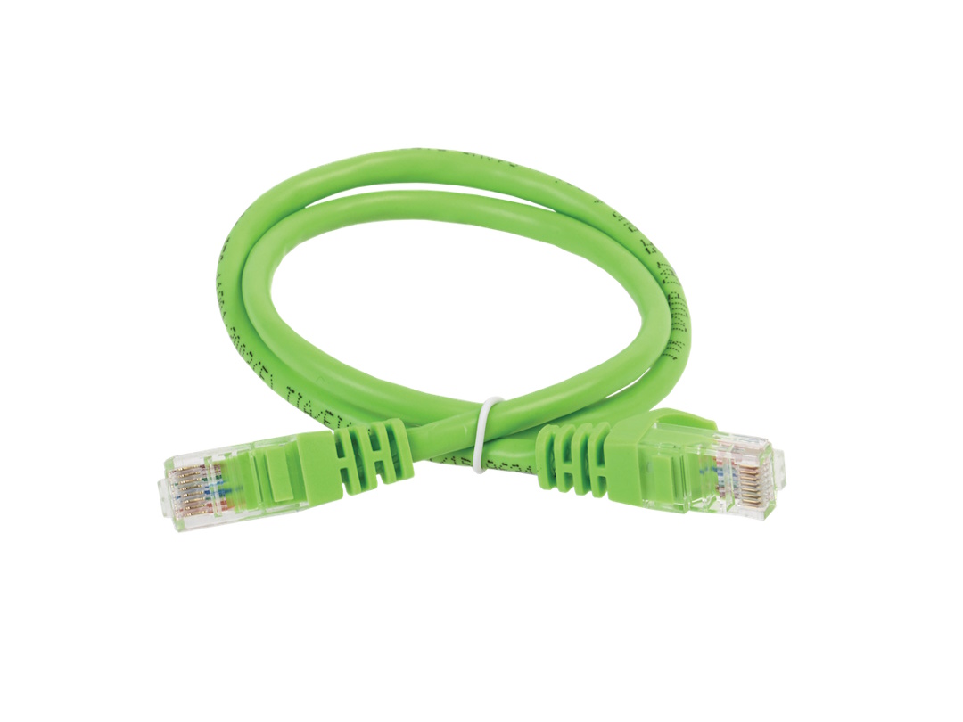 Сетевой кабель с клеммой ITK 1м LSZH PC02-C5EUL-1M Зеленый