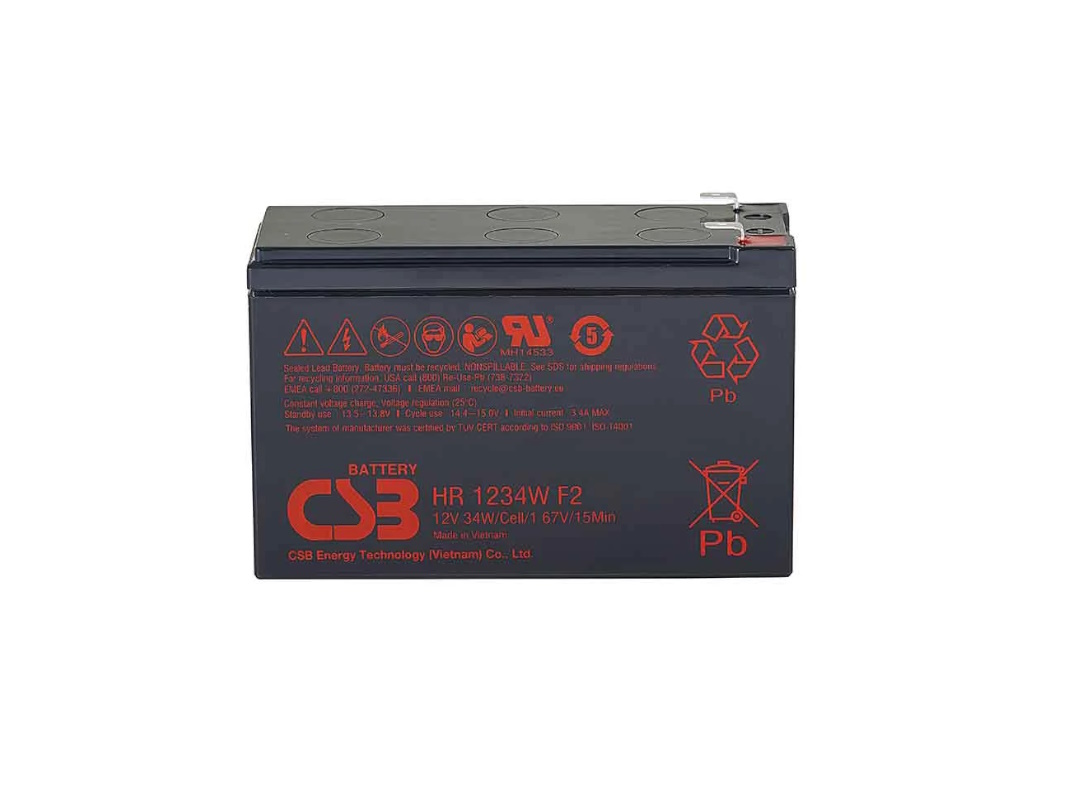 Аккумулятор 12В 9А CSB HR1234W F2